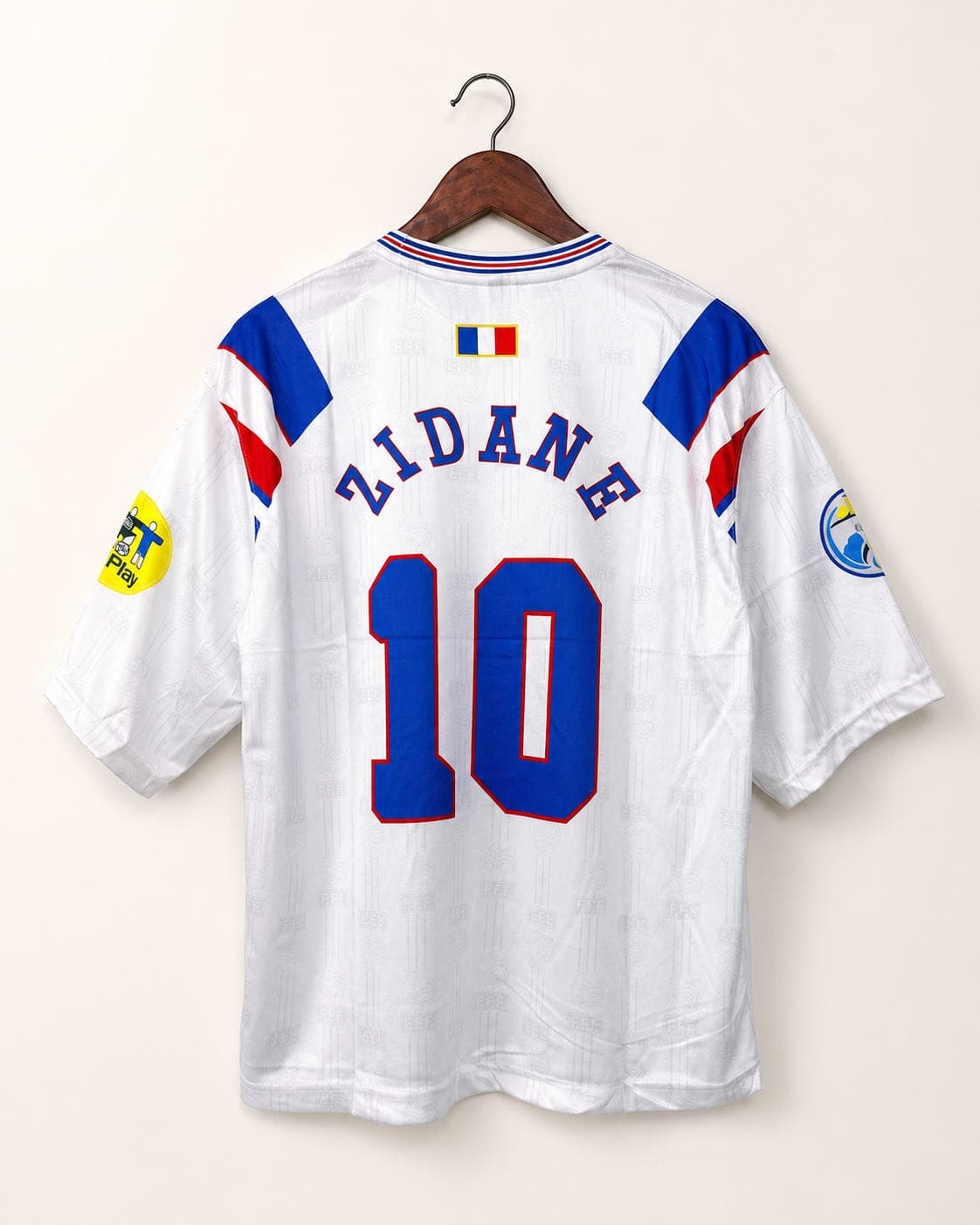 FRANCE 1996-97 FIVE SLEEVE RETRO JERSEY ZIDANE