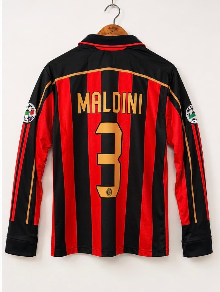 AC Milan Maldini 2006-07 Home Full Sleeve Embroidery